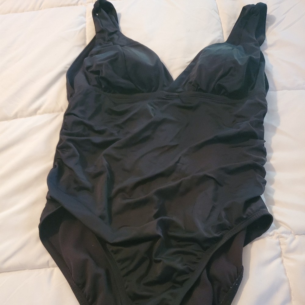 Time and Tru Black Bathing Suit EUC